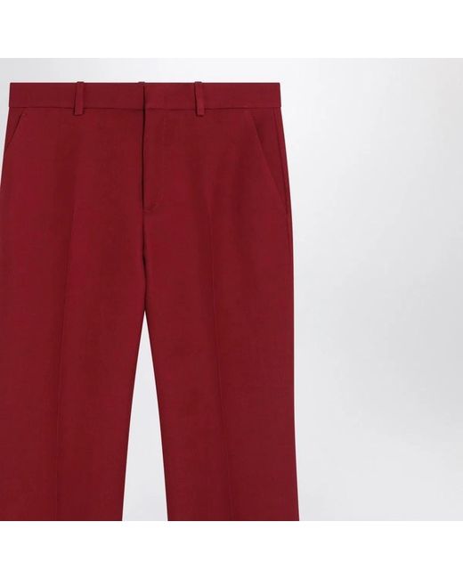 Gucci Red Classic Trousers