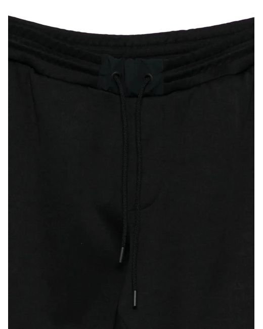 Paul & Shark Black Paul & Shark Straight-Leg Cotton Blend Joggers for men