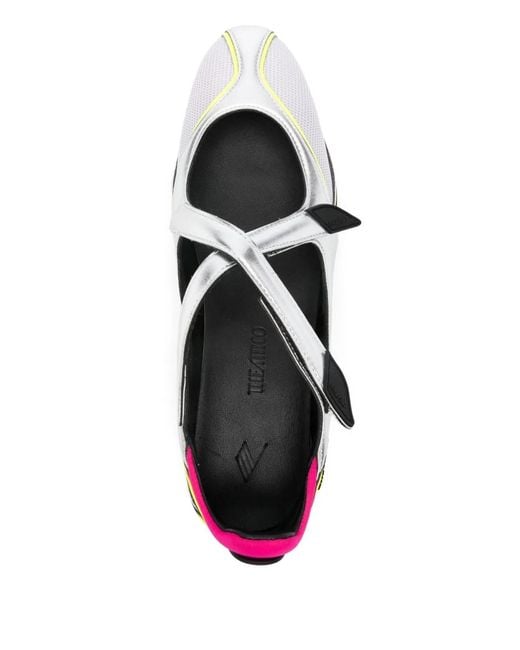 The Attico White "Floor 01" Ballerina Flat