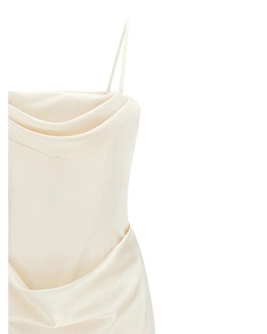 ROTATE BIRGER CHRISTENSEN White Rotate Birger Christensen 'Corsage Long' Dress