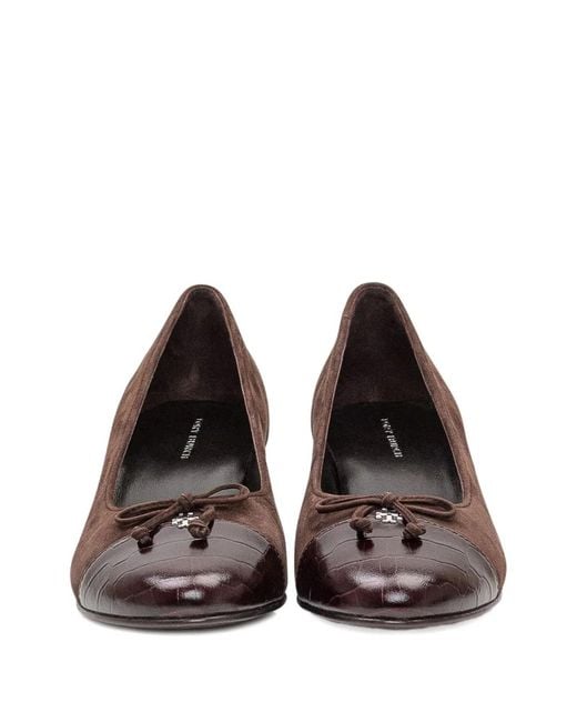 Tory Burch Brown Leather Flat Shoes