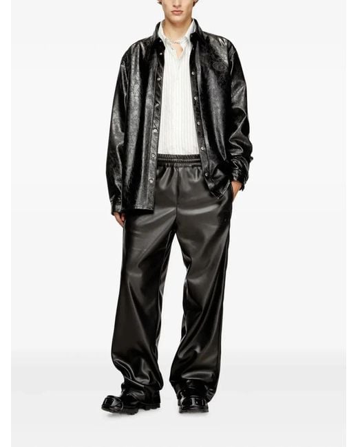 DIESEL Black Shirt Ls Simply-Qmbu for men