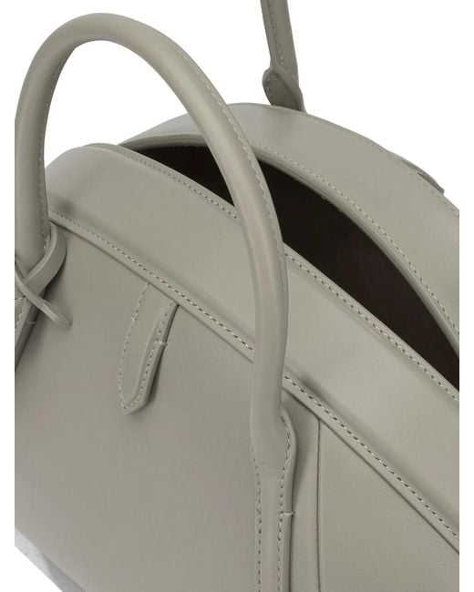 Alaïa Gray Alaia "Purse Top Handle" Medium Handbag