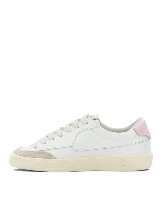 Autry White Windscape Low Leather Nylon Rubber Sneakers
