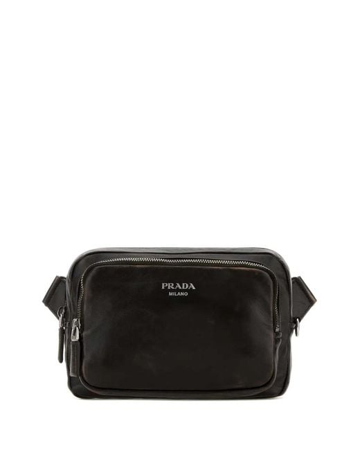 Prada Black Dark Nappa Leather Crossbody Bag for men