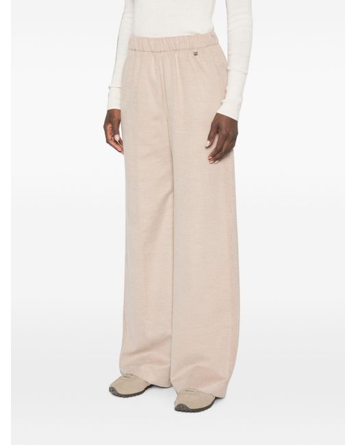 Herno White Polyester Modal Wool Pants