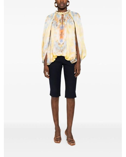 Zimmermann White Alchemy Printed Blouse