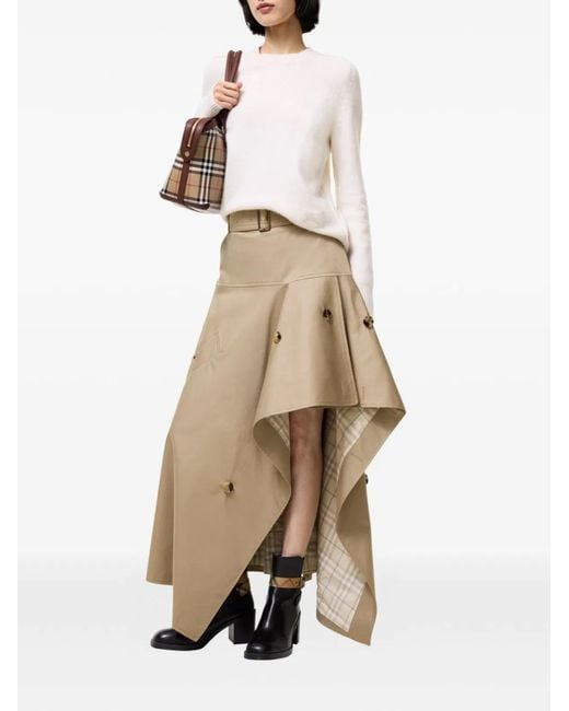 Burberry Natural Cotton Long Skirt