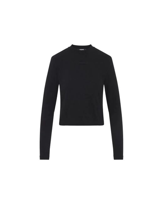 Jacquemus Black The Gros Grain Cotton T-Shirt