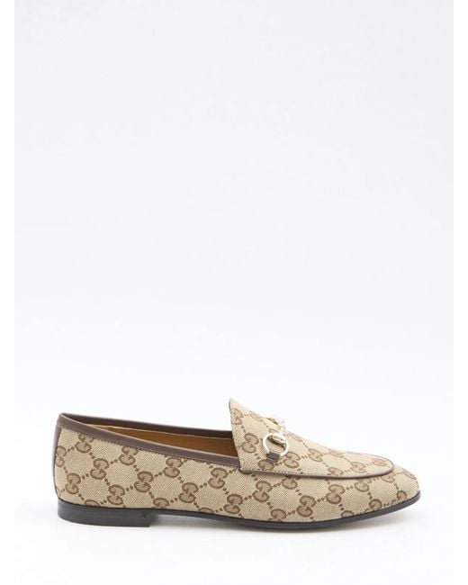Gucci White Jordaan Loafers