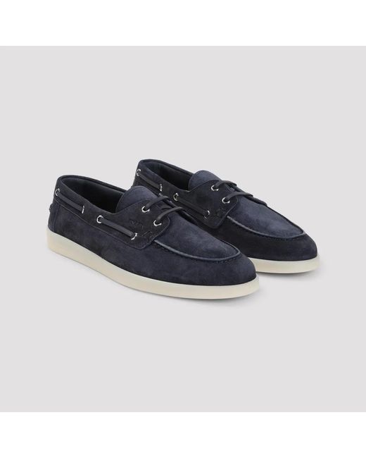 Prada Blue Suede Loafers for men