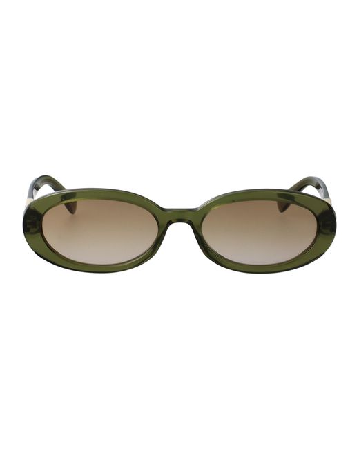 Longchamp Green Transparent Acetate Sunglasses