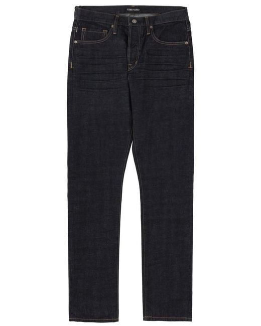 Tom Ford Blue Moleskin Jeans for men