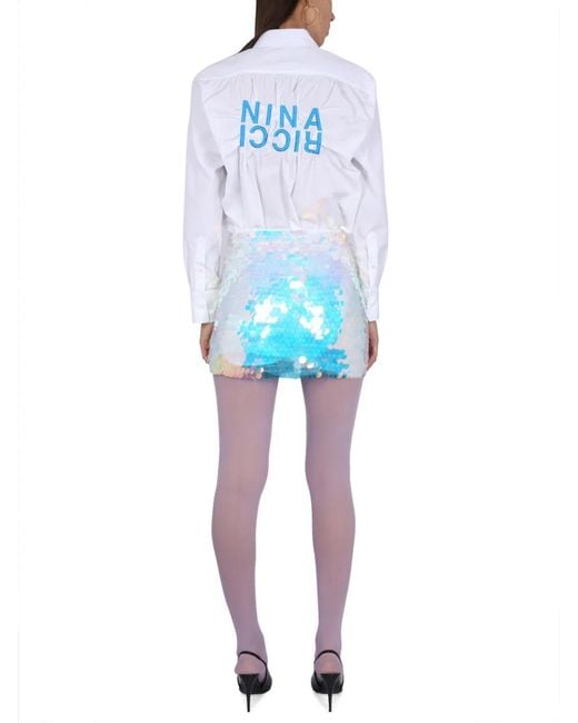 Nina Ricci White Shirt With Logo