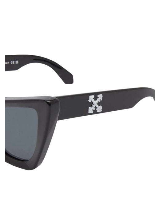 Off-White c/o Virgil Abloh Black Edvard Arrow Logo Sunglasses