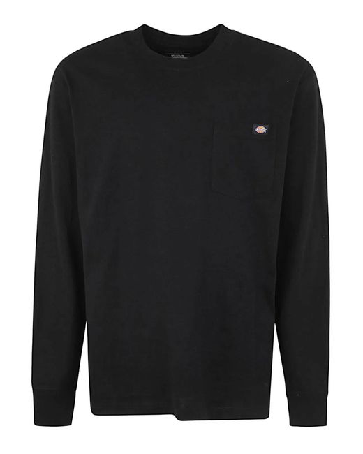 Dickies Black Luray Pocket Long Sleeves Tee for men