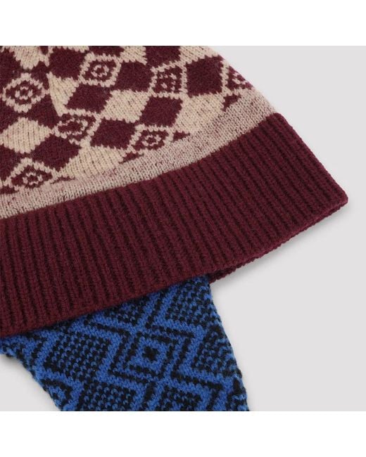 Dries Van Noten Red Bordeaux Marvin Hat for men