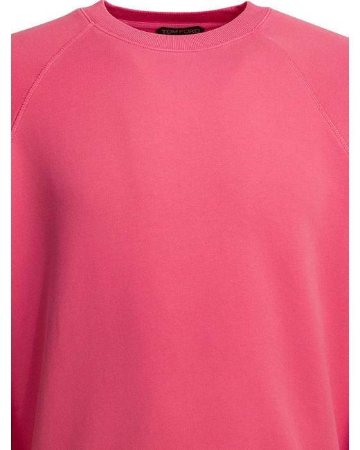Tom Ford Pink Organic Cotton Sweatshirt for men