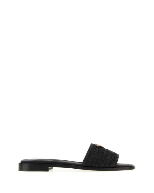 Prada Black Ciabatte