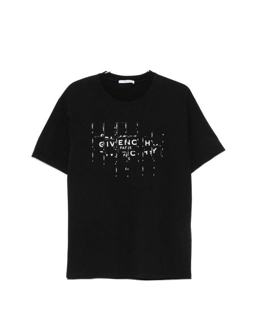 Givenchy Black T-Shirt With Photographic Negative Print for men