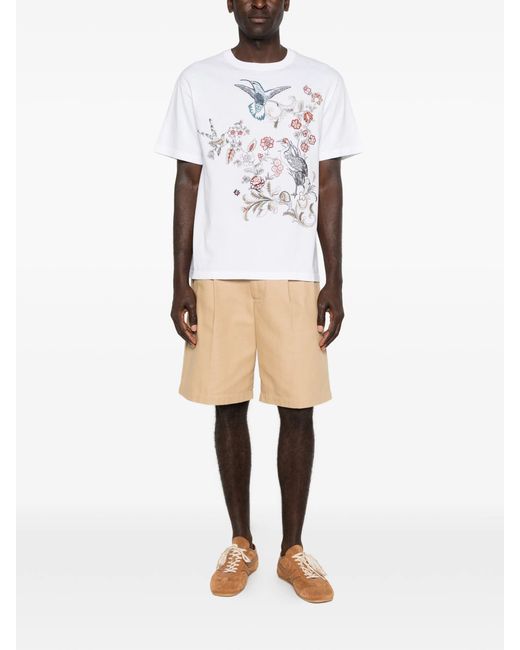 Etro White Cotton Polyester T-Shirt Soho for men