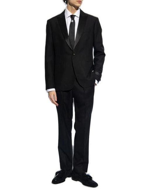 Versace Black Evening Jacket With Duchesse Details for men