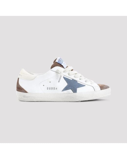 Golden Goose Deluxe Brand White Super-Star Star-Patch Sneakers for men