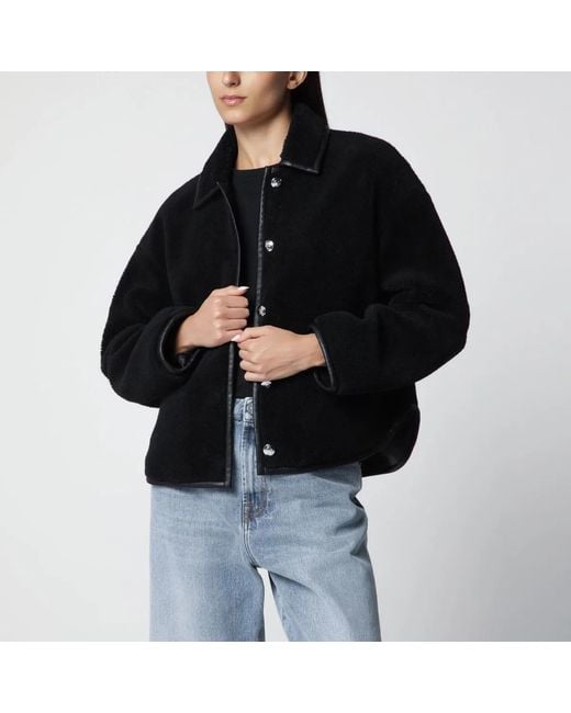 Anine Bing Black Shearlingeffect Jacket