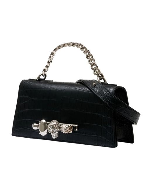 McQueen Black Jewel Mini Shoulder Bag