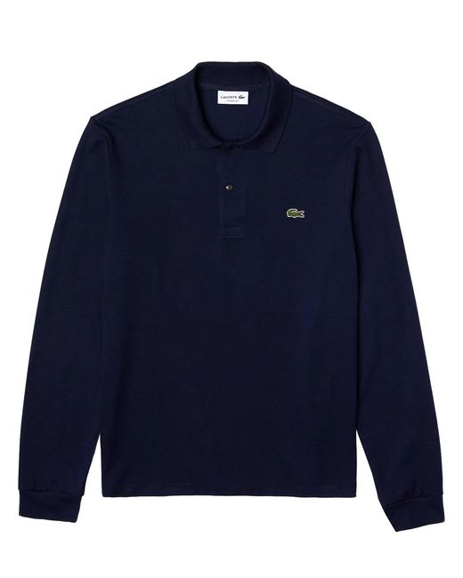 Lacoste Blue Long-Sleeved L.12.12 Original Polo for men