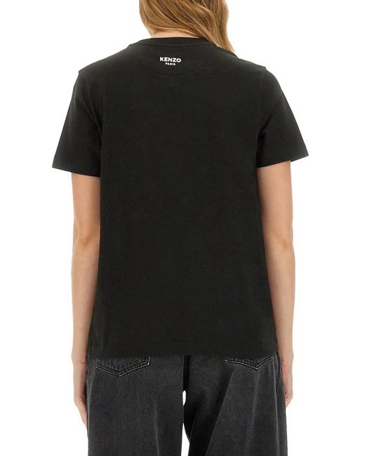 KENZO Black Boke Flower Pin Tshirt