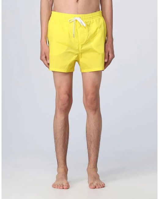 DSquared² Yellow Icon Logo Swim Shorts for men