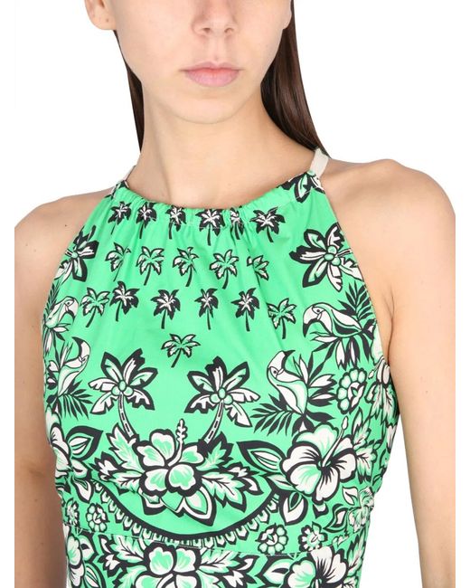 RED Valentino Green Carre' Bandana Top