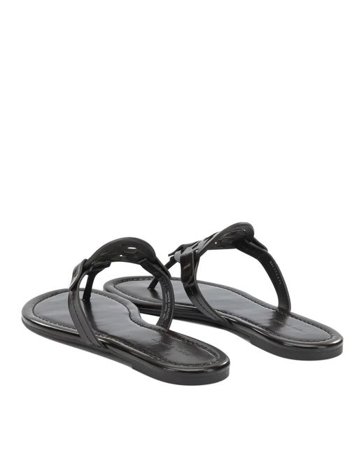 Tory Burch Black Ovine Leather Sandals