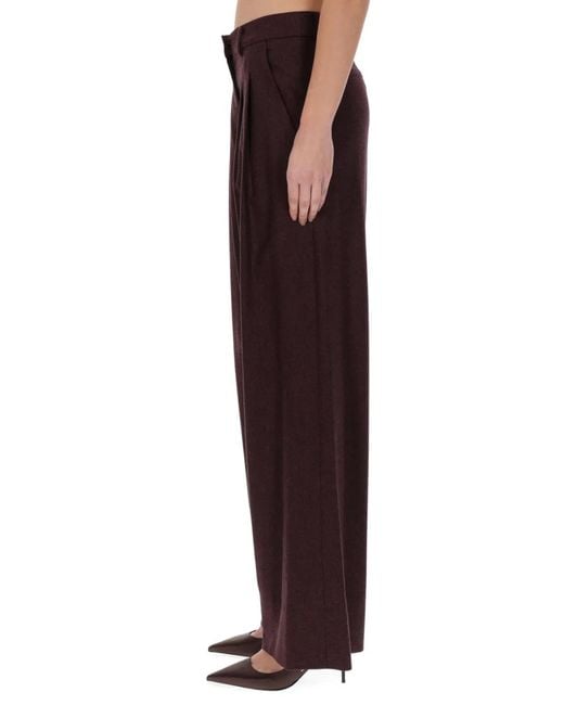 PT Torino Red Bordeaux Virgin Wool Trousers