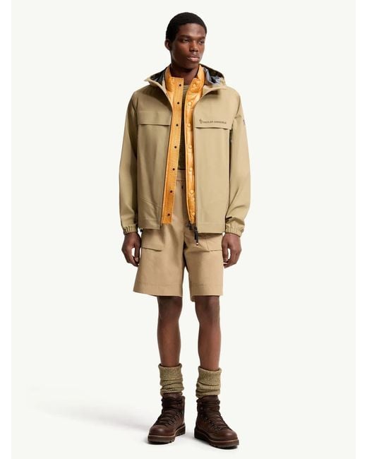 Moncler Natural Technical Froissé Shorts for men