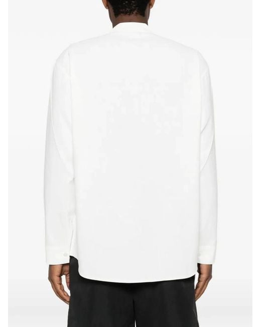HOMME PLISSÉ White Homme Plisse Homme Plisse Issey Miyake Band-Collar Shirt for men