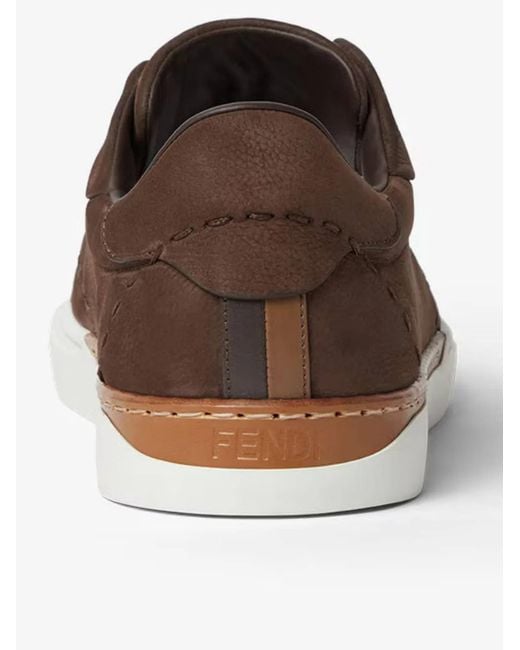 Fendi Brown City Trainers for men