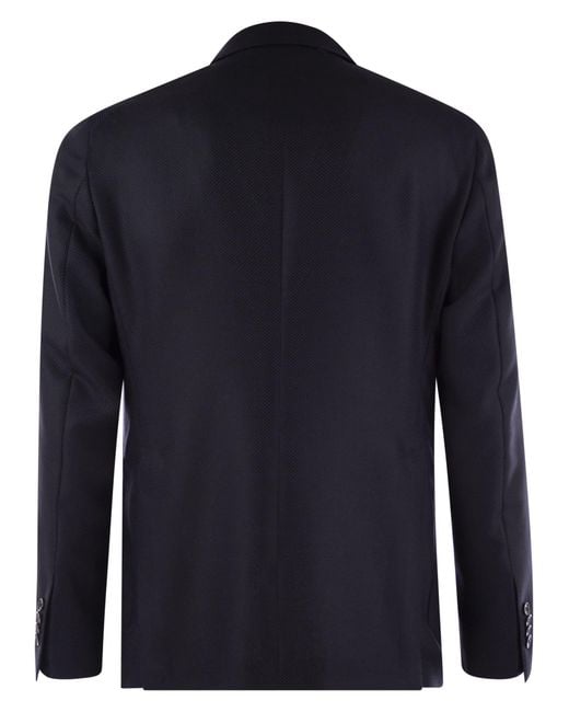 Tagliatore Blue Virgin Wool Jacket for men