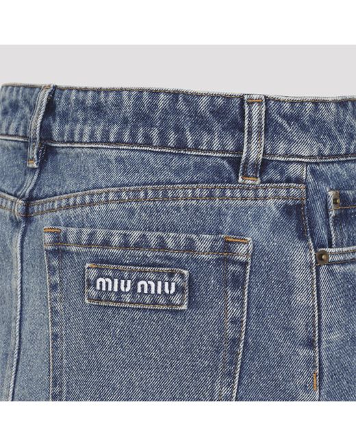 Miu Miu Blue Denim Mini Skirt