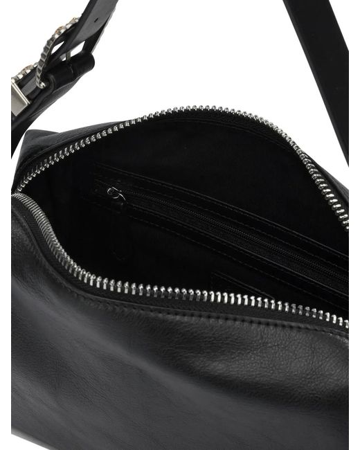 Pinko Black Leather Shoulder Bag