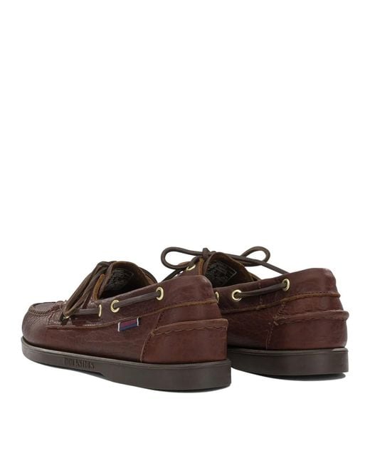 Sebago Brown "Portland Artisan Momoth" Lace-Up Loafers for men