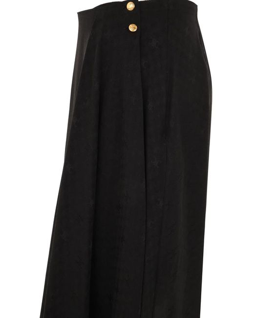 Céline Black Asymmetric Silk Mini Skirt