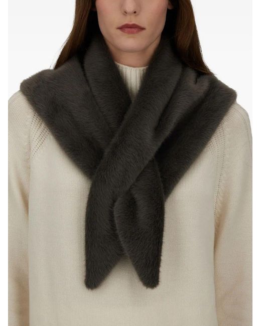 Herno Black Sciarpa Fur