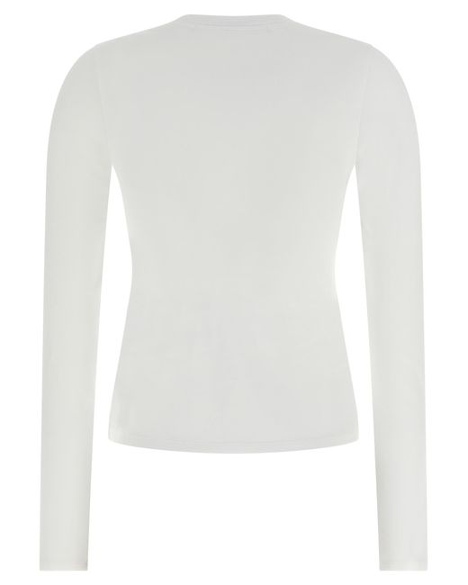 Alexander Wang White 'Ls Tee W/Logo Print' T-Shirt