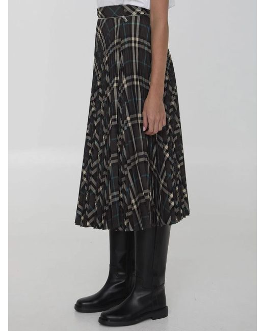 Burberry Black Squared Skirt