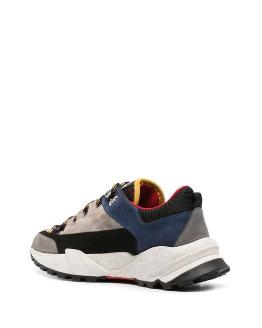DSquared² Blue Luxe Colour Block Leather Sneakers for men
