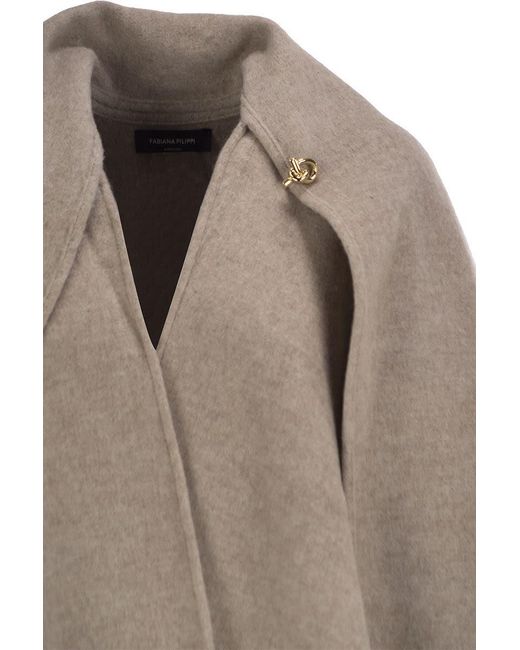 Fabiana Filippi Brown Wool Polyamide Jacket