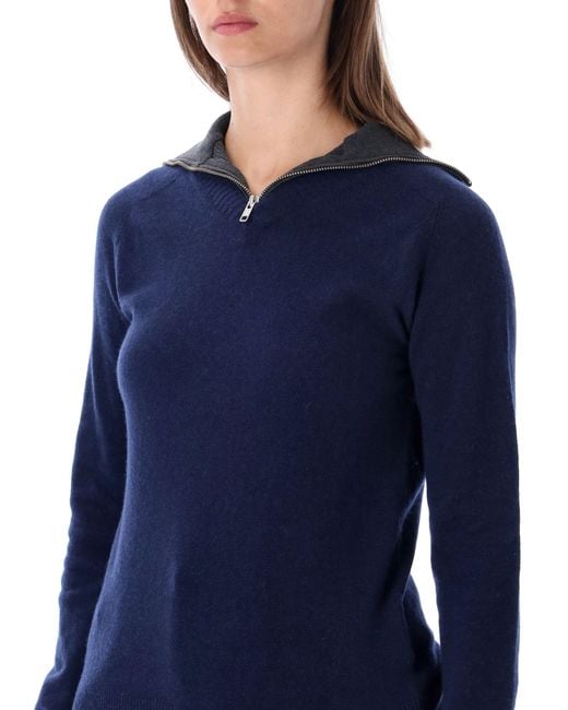 MM6 by Maison Margiela Blue Layered Collar Sweater