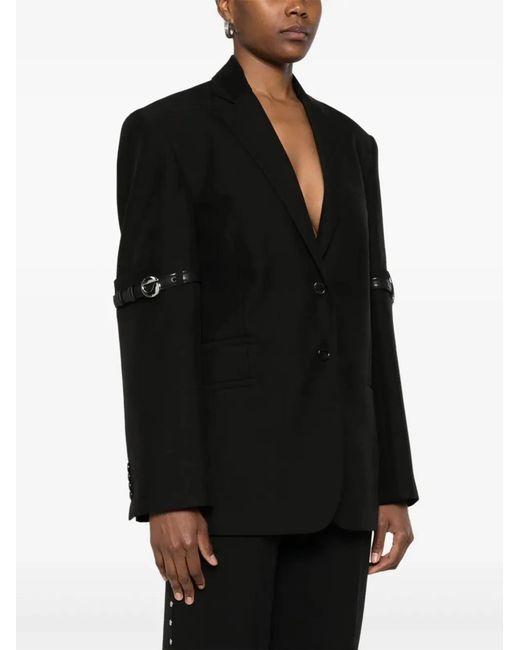 Coperni Black Logo Belted Blazer